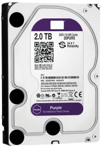 WD WD20PURX 2TB Purple 3.5inc Sata3 Sabit Disk - Sata3 64Mb 6Gbit/s 7/24 Video Kayıt - 1
